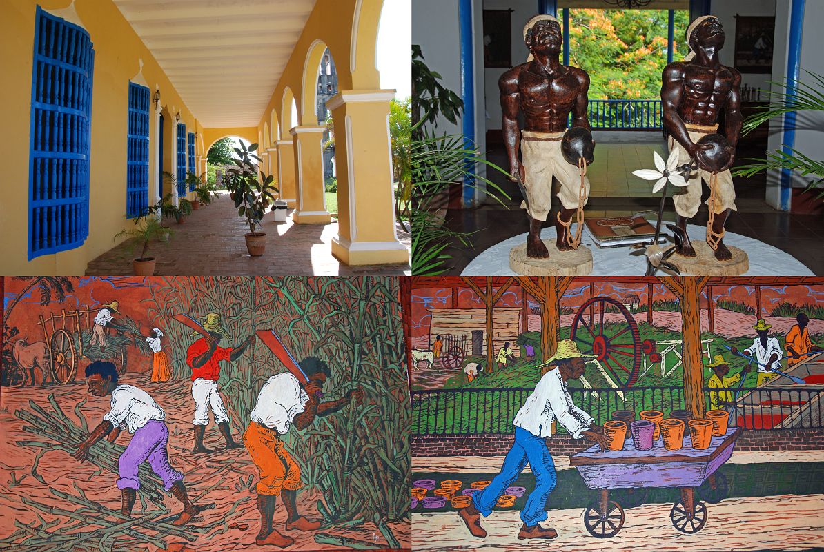 55 Cuba - Trinidad - Valle de los Ingenios - Manaca Iznaga Hacienda - Slave Statue, Paintings